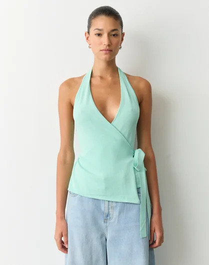 Knit Wrap Halter Top | Glassons (Australia)