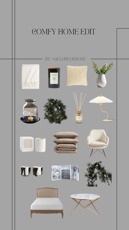 Comfy home edit, home ware, cosy season, Dunelm, The White Company, Christmas Decor, Candles, Bed, Lamp, throw, Coffee Table, chair, Home inspiration 

#LTKSeasonal #LTKHoliday #LTKhome