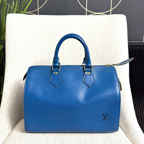 Authentic Louis Vuitton Speedy 25 bag blue Epi leather | Poshmark