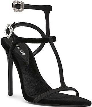 Steve Madden Salma Satin Strappy Ornamented Buckle Stiletto Dress Sandals - 9.5 | Dillard's