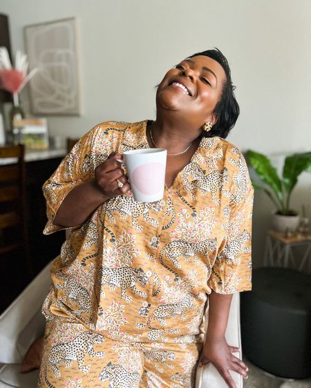 Self-care can begin with elevated pajamas from @printfresh #printfresh perfect to gift for the special love one in your life! Order by 5/3 for delivery in time. 👌🏾 

Wearing the 1x. 

#LTKhome #LTKGiftGuide #LTKmidsize