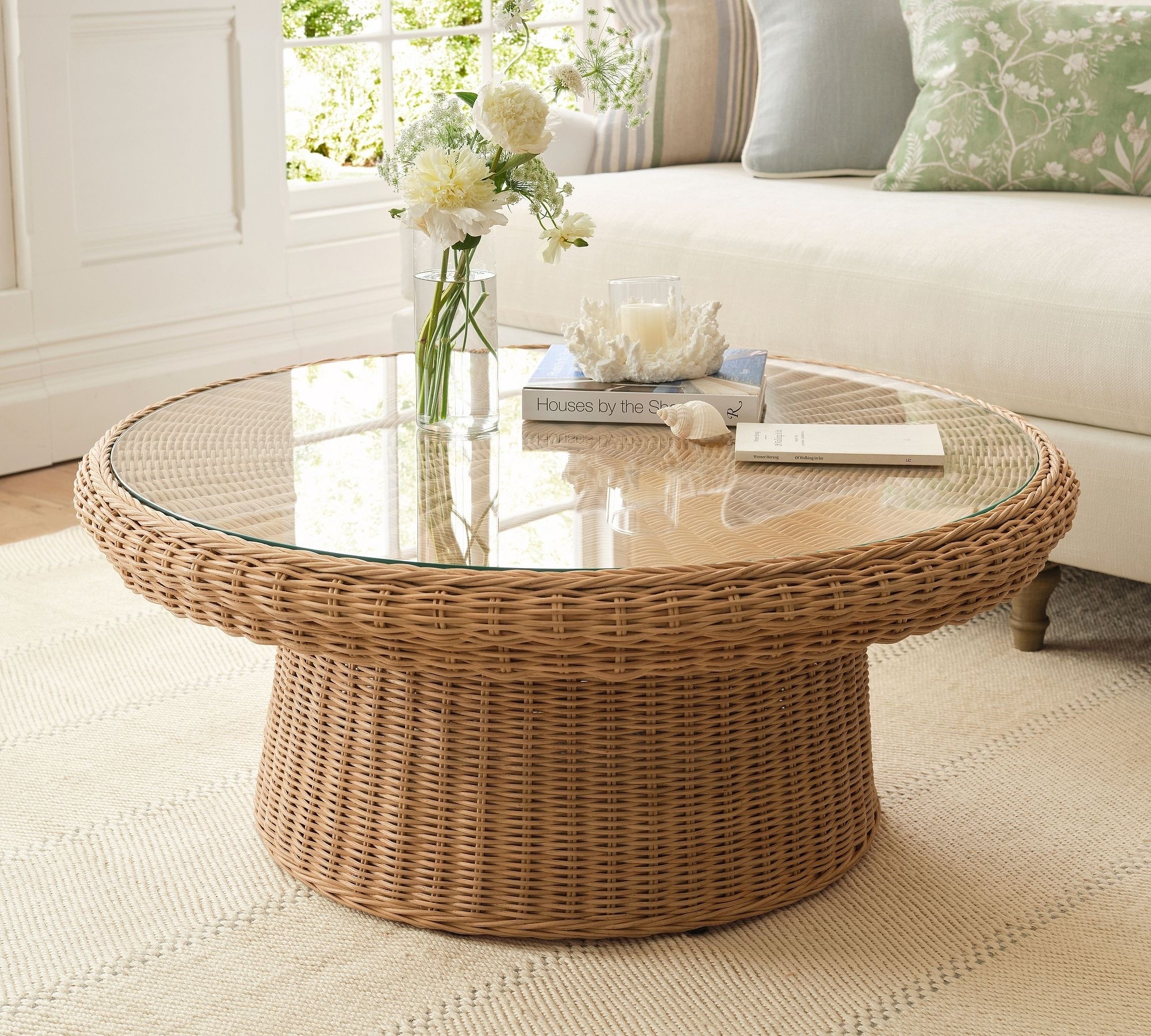 Potter Barn Heritage Round Woven Coffee Table (40"), living room, home, furniture, Memorial Day sale

#LTKHome #LTKSaleAlert