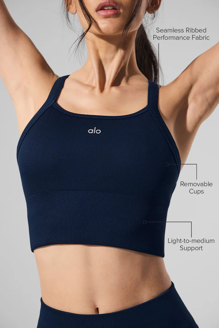 Seamless Ribbed Favorite Bra Tank | Alo Yoga (US)