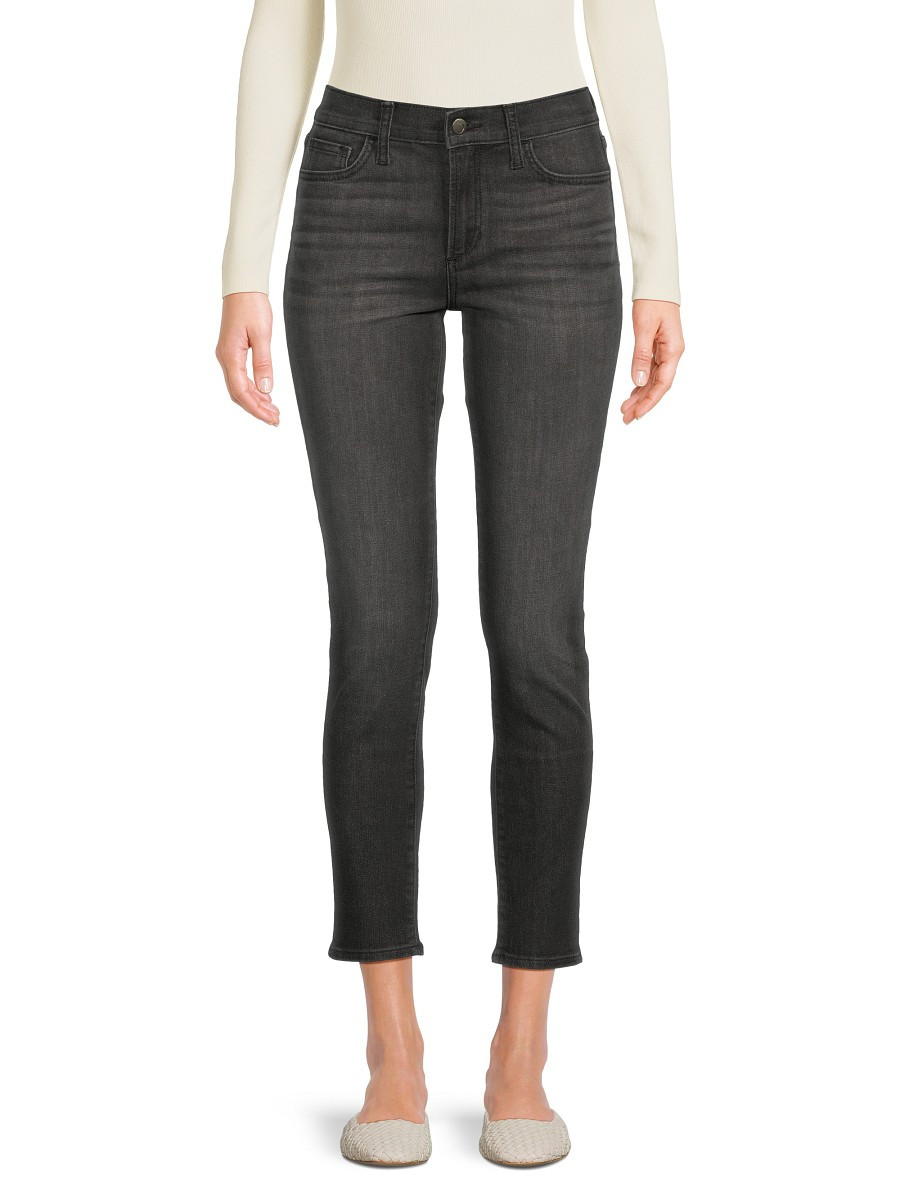 Joe's Jeans Women's Mid Rise Skinny Jeans - Black - Size 23 (00) | Saks Fifth Avenue OFF 5TH