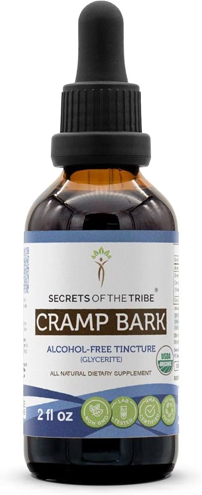Secrets of the Tribe Cramp Bark USDA Organic | Alcohol-Free Extract, High-Potency Herbal Drops | ... | Amazon (US)