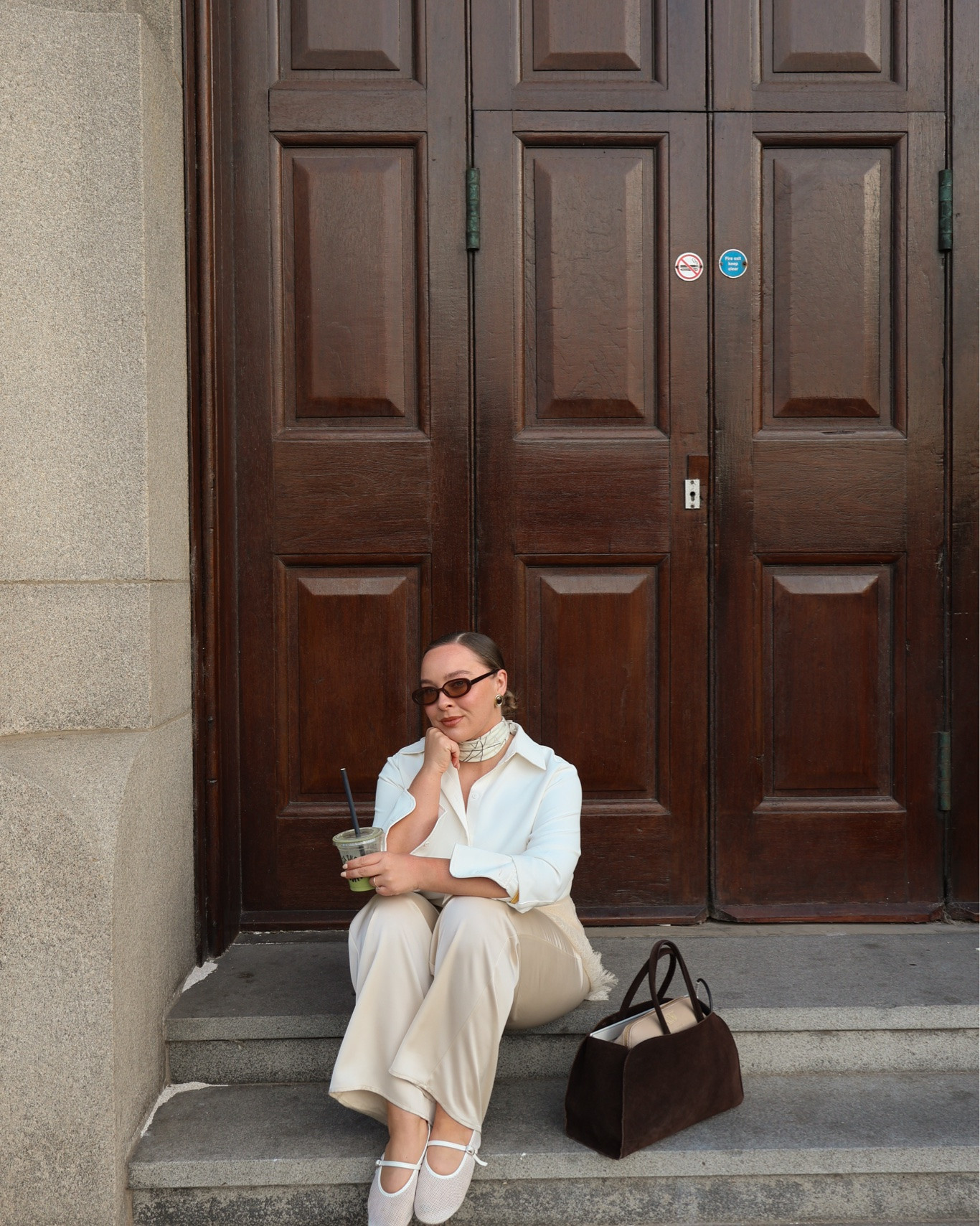 Smart casual street style 🤍

I wear my usual size 14 in the satin trousers, I’m 5ft 2 and a half and haven’t had them taken up. My shirt is old because of Alice, I’ve linked similar. 

I wear my usual size 5s in the shoes

#LTKspring #LTKmidsize #LTKuk