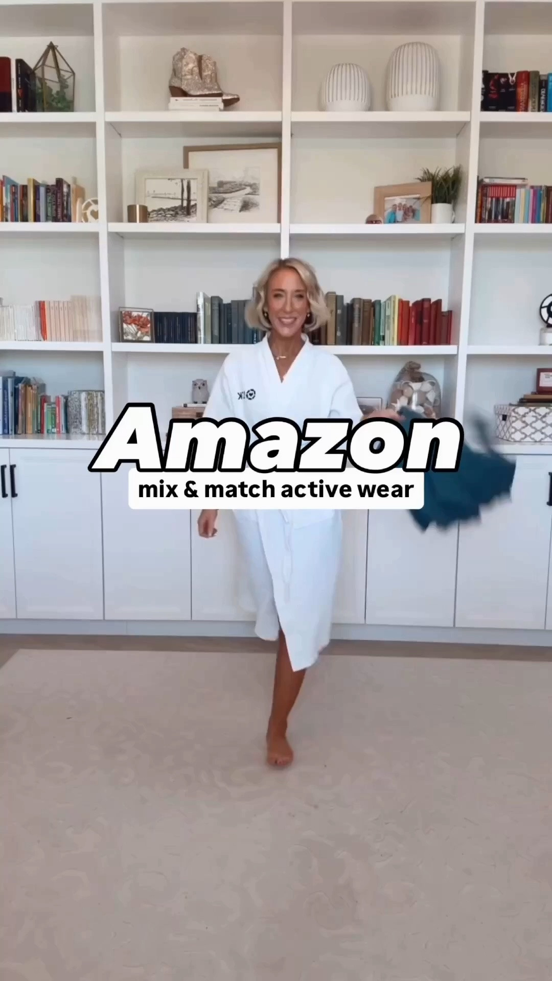 Amazon - mix & match active wear : 1. No Front Seam Leggings - size small; Standard. 25 colors, 2 lengths. 2. High‑Neck U‑Back Padded Sports Bra Tank - size small. 15 colors. 3. Tennis Skirt - size small. 20 colors. 4. Bowknot Strappy Light‑Impact Sports Bra - size small (could have done an XS). 9 colors. 5. Open Back Short Sleeve Workout Shirt - size small. 20 colors.