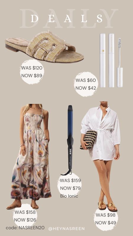 Daily deals on Sam Edelman sandals, Lancôme mascara primer duo, Bio Ionic curling iron, Anthropologie linen jumpsuit, J.Crew shirt dress 

#LTKSaleAlert