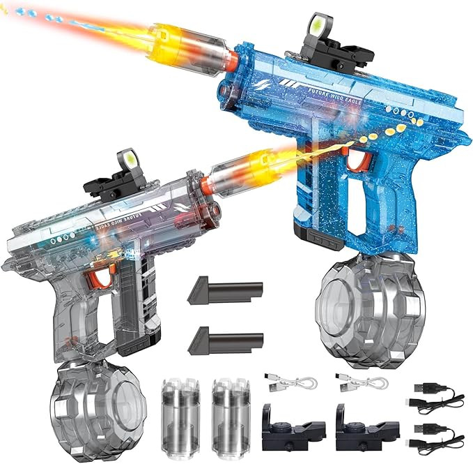 2 Pack Electric Water Gun for Adults Kids: Light Up Automatic Squirt Guns, 26-32FT Long Range, 80... | Amazon (US)