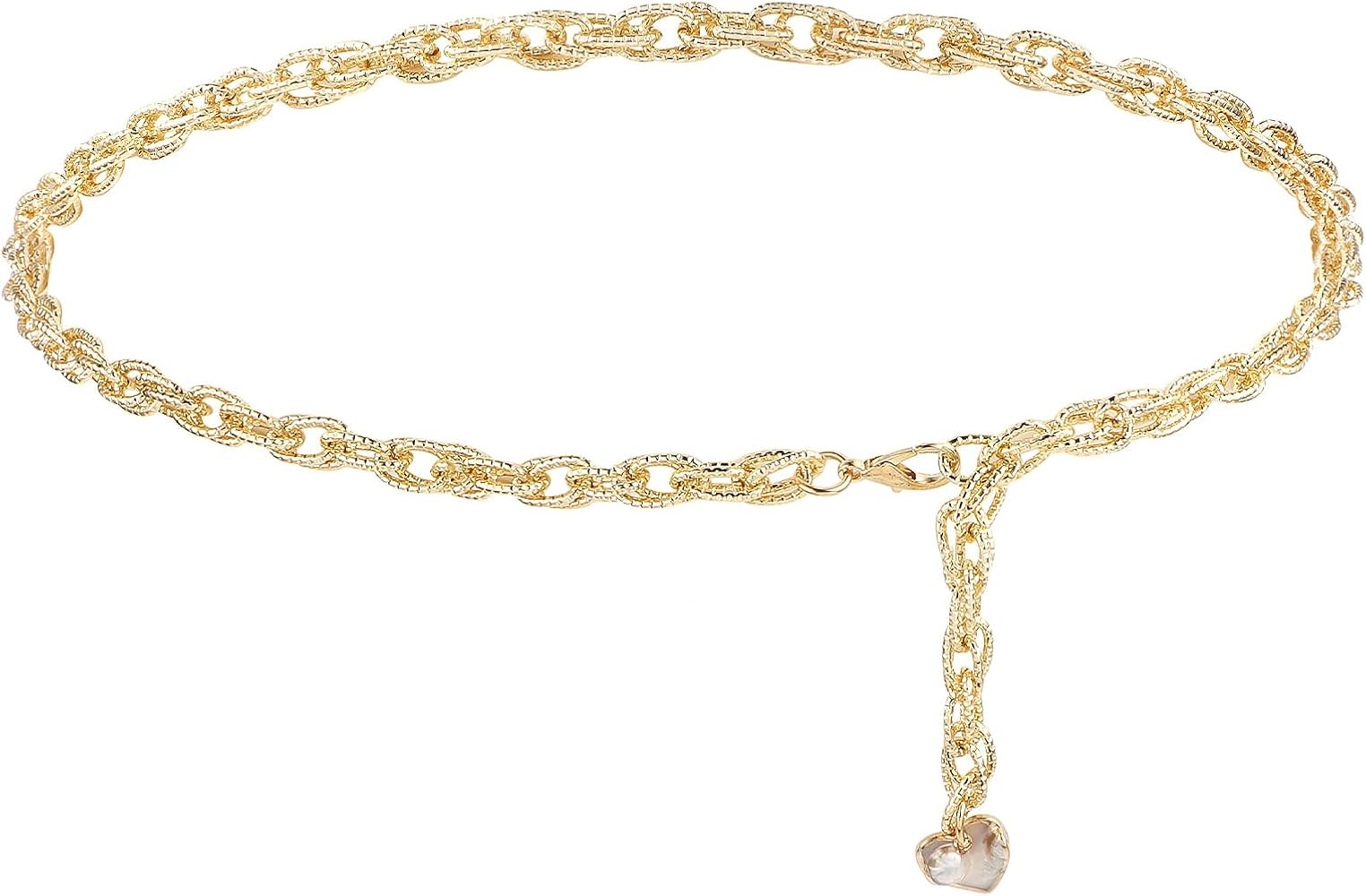 Jeffdad Gold Chain Belts For Women, Metal Chain Belt with Chain, Adjustable Body Waist Jewelry fo... | Amazon (US)