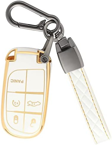 Compatible with Jeep Grand Cherokee Key Fob Cover, 3 4 5 Buttons Protector for Jeep Key Cover wit... | Amazon (US)