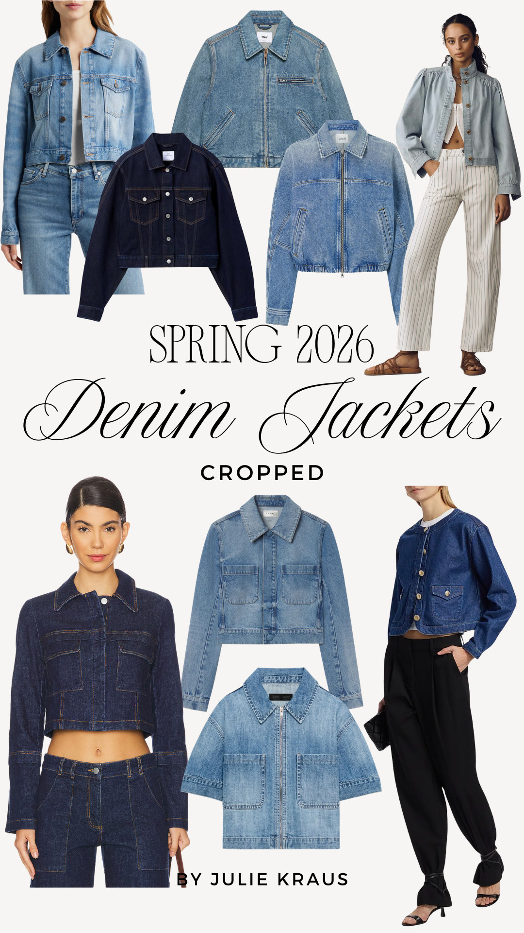 My favorite cropped denim jackets for spring right now. I love how modern and effortless these feel with everything. 

Cropped Denim Jacket • Jean Jackets for Spring • Spring Style 2026 

 #LTKSeasonal #LTKOver40