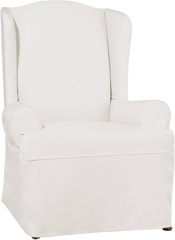 SureFit Essential Twill Parent Listing (Wing Chair, White) | Amazon (US)