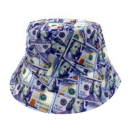 Empire Cove 100 Dollar Bill Money Reversible Bucket Hat Fisherman Cap Women Men New | Walmart (US)