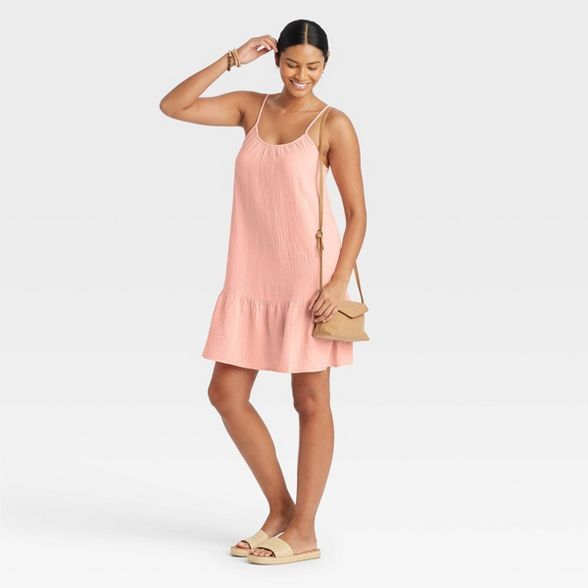 Women's Sleeveless Tiered Gauze Dress - Universal Thread™ | Target