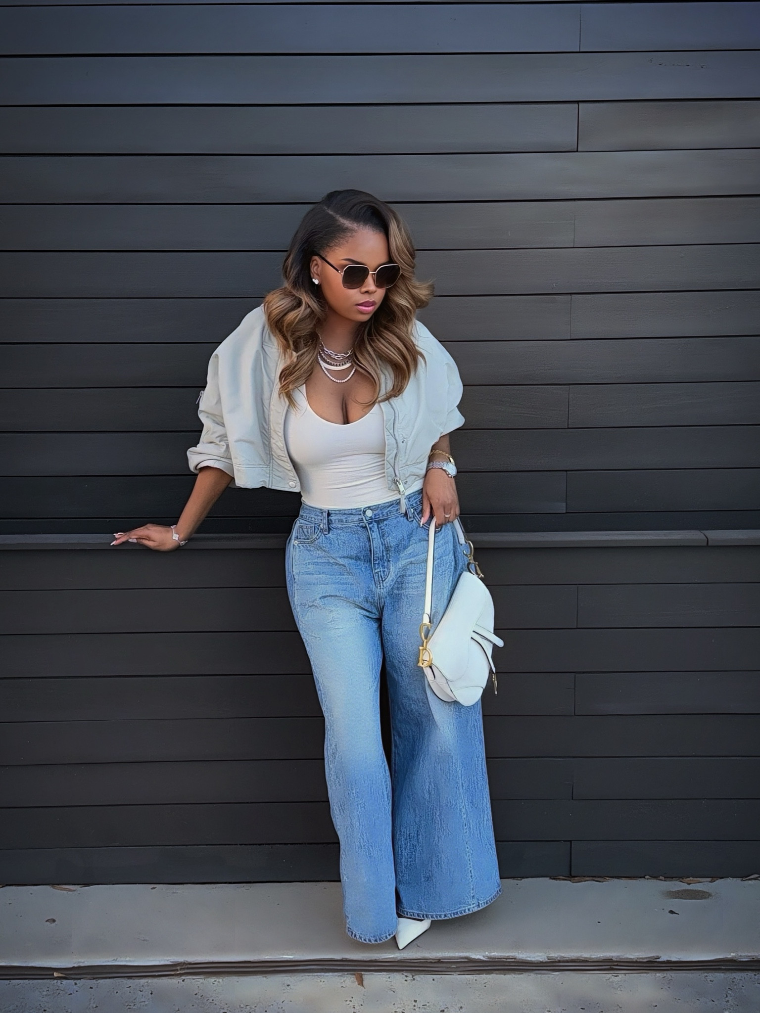 Jeans: The Frankie Shop Wide Leg Jeans 

https://thefrankieshop.com/products/oakley-wide-leg-jeans-blue-wash