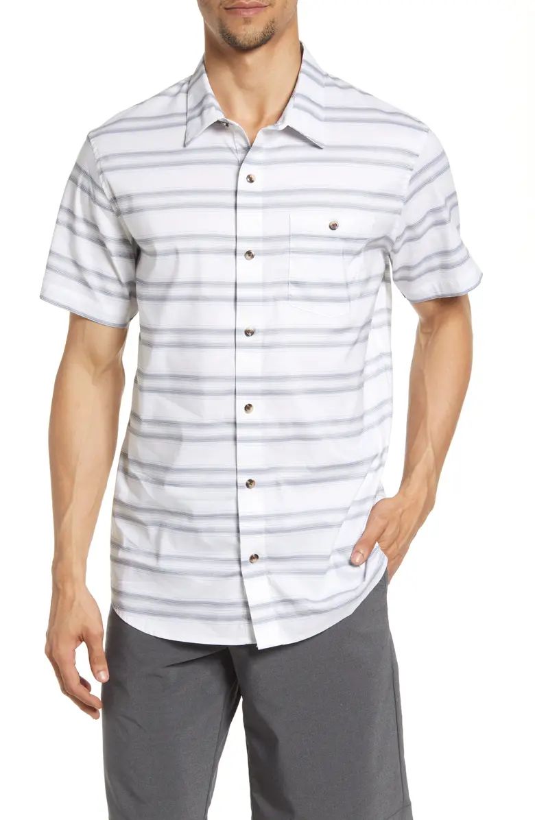 Aiden Stripe Short Sleeve Button-Up Shirt | Nordstrom