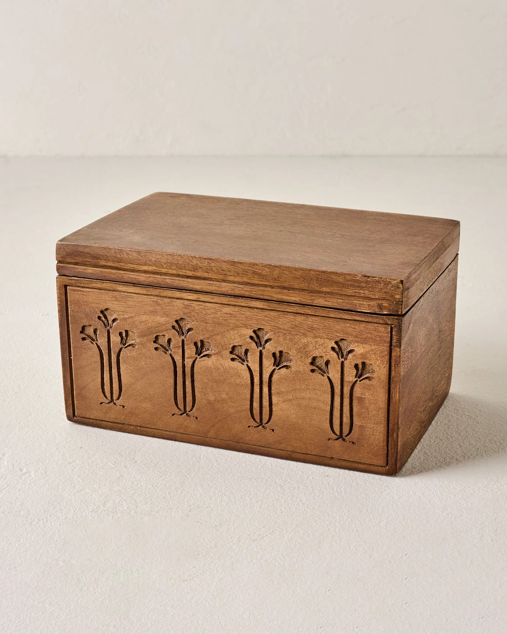 Etched Wood Keepsake Box | Magnolia