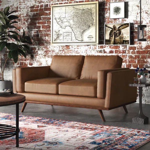 Palermo 67'' Leather Loveseat | Wayfair North America