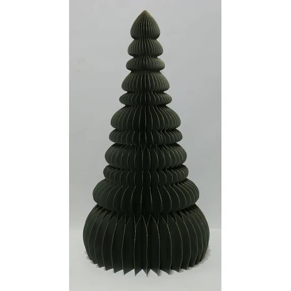 Honeycomb Paper Tree Christmas Decoration, Green, 35", by Holiday Time | Walmart (US)