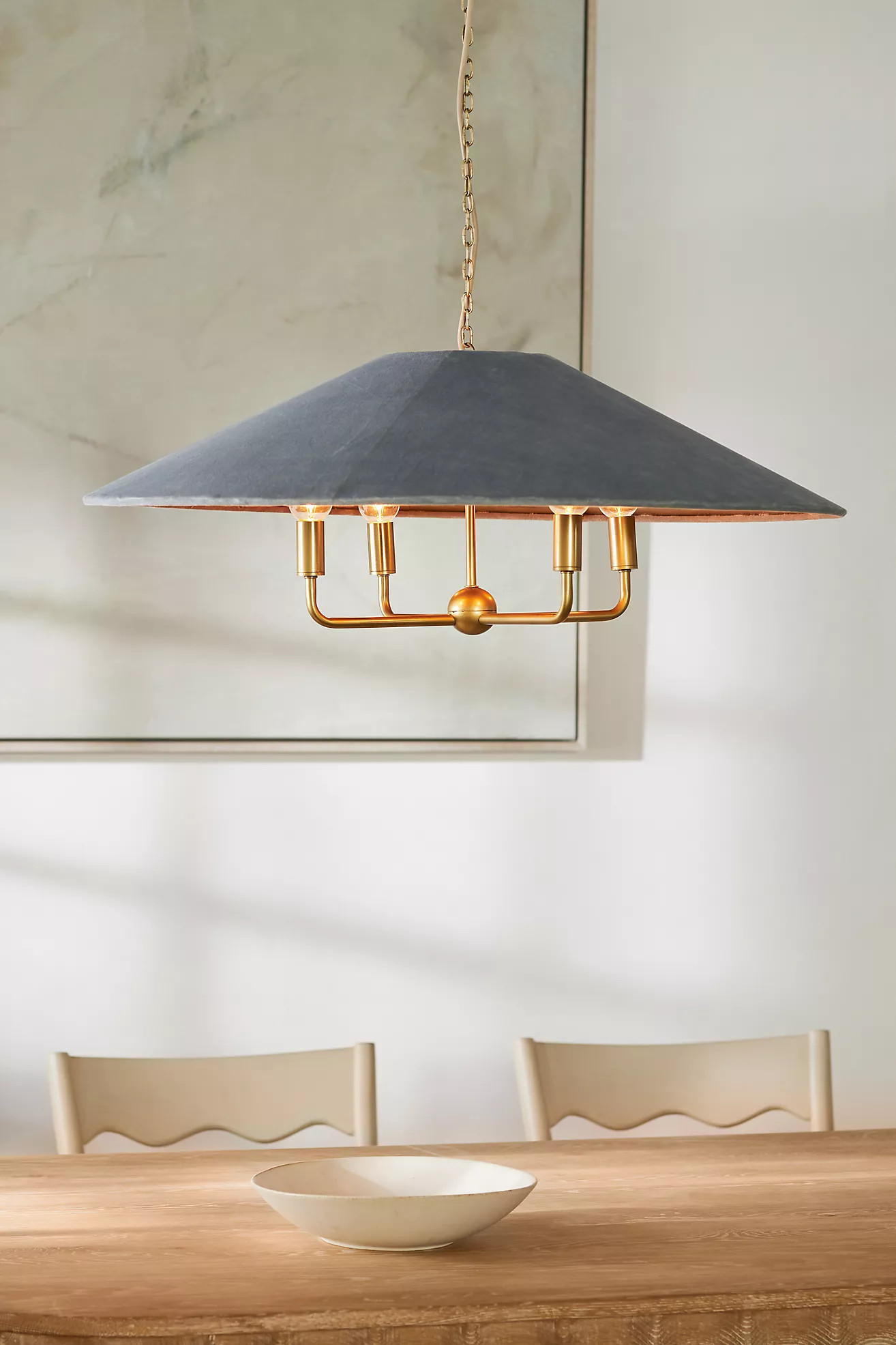 Lulu Velvet Empire Shade Chandelier | Anthropologie (US)