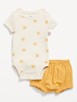 Unisex Bodysuit and Bloomer Shorts Set for Baby | Old Navy (US)