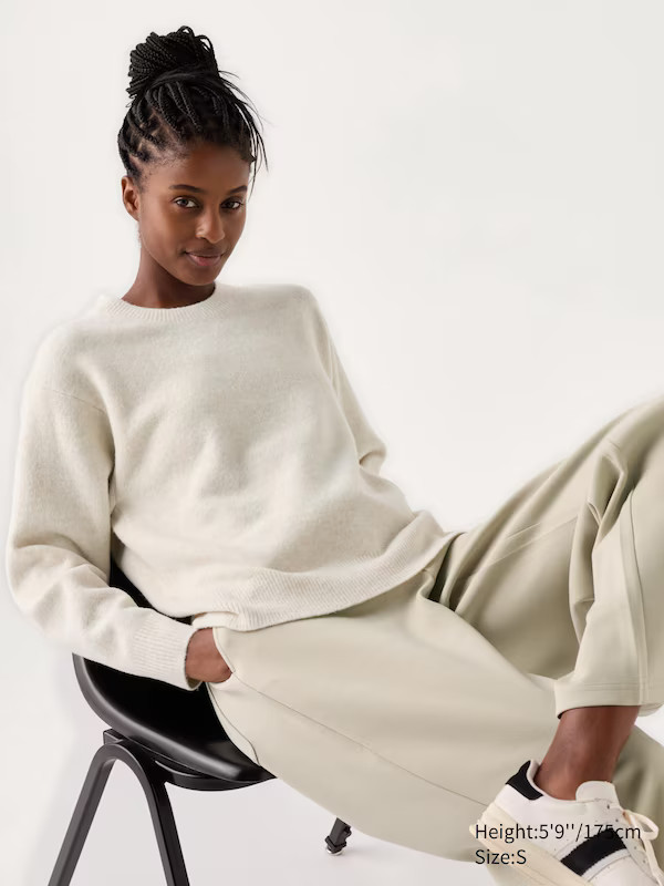 Soufflé Yarn Crew Neck Jumper | UNIQLO (UK)