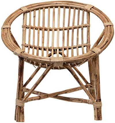 Creative Co-Op Hand-Woven Rattan, Natural Chair | Amazon (US)
