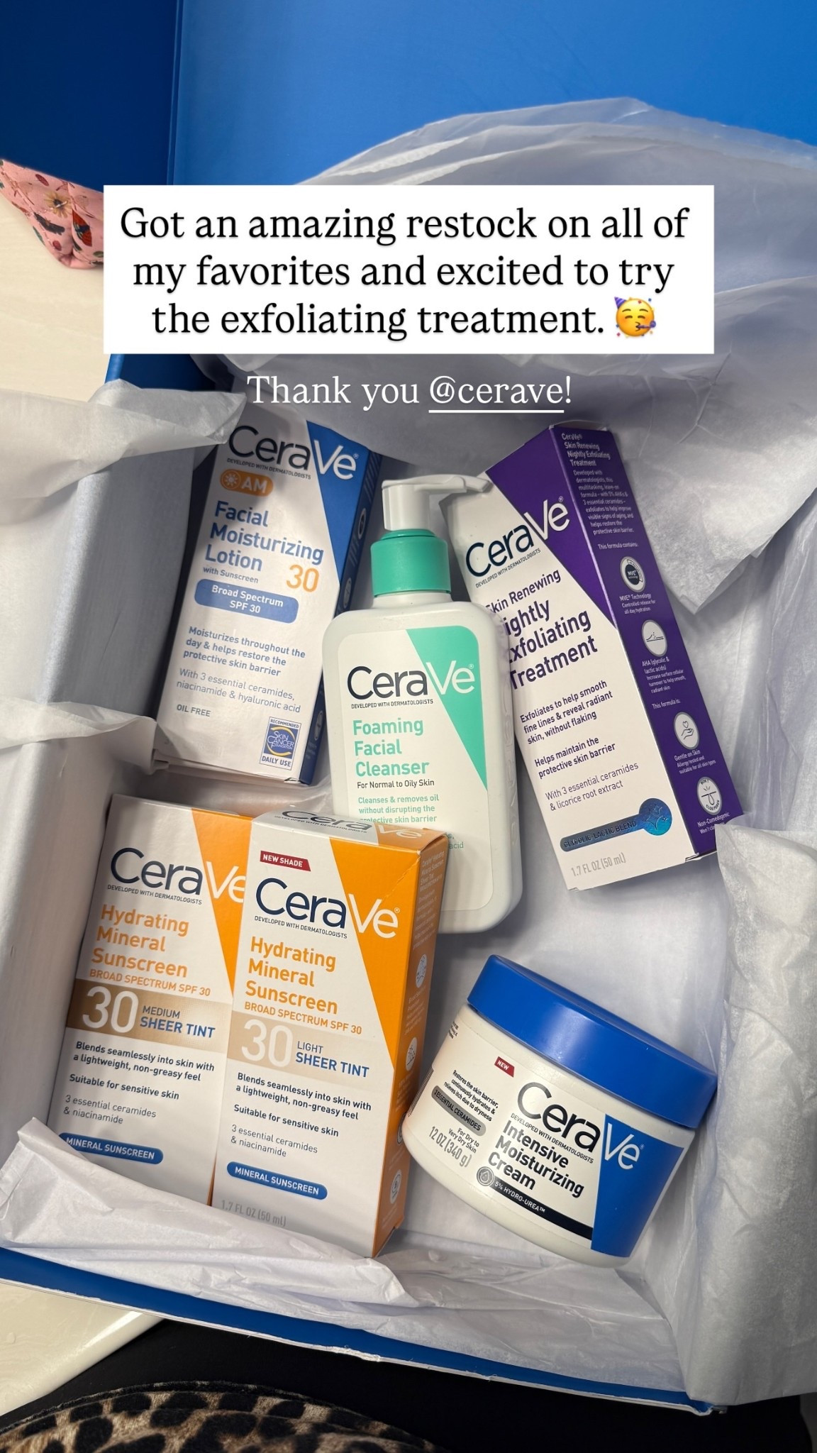 Got an amazing restock on all of my favorites and excited to try the exfoliating treatment. 🥳 Thank you @cerave for treating your girl so well! 

#LTKFindsUnder100 #LTKBeauty #LTKFindsUnder50