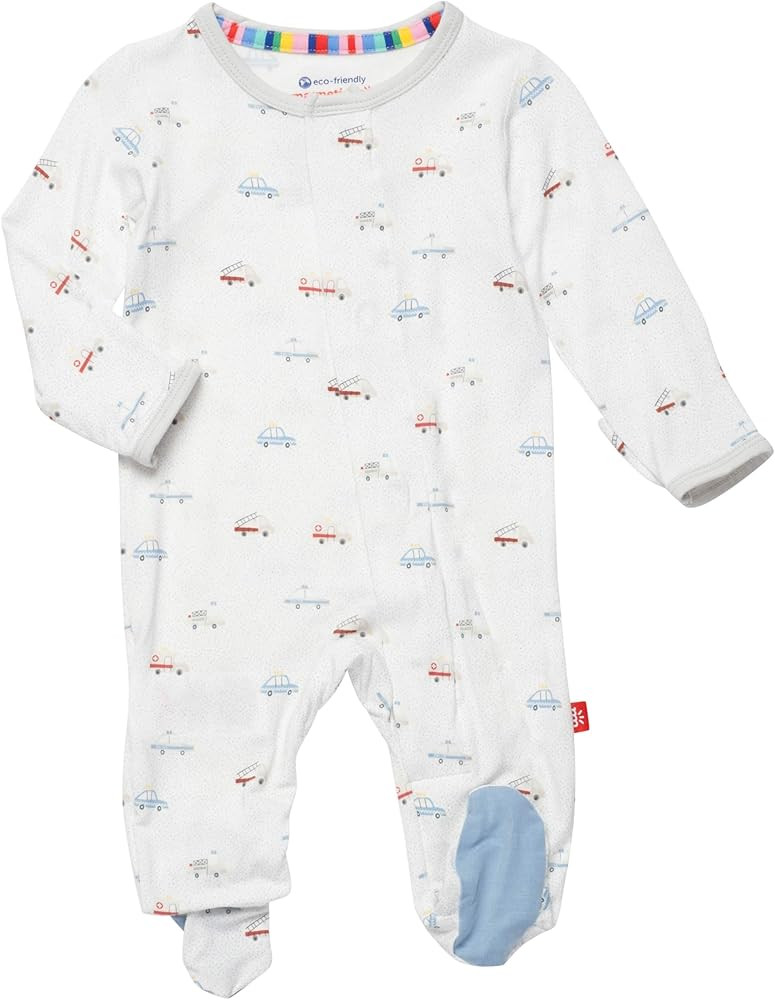 Magnetic Me Boys Modal Magnetic Baby Footie Pajamas | Silky Soft Modal Fabric | Baby Sleepers Ava... | Amazon (US)