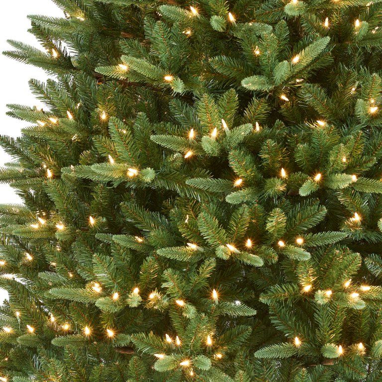 Holiday Time 12ft Pre-Lit Rockford Sure-Lit Pole Slim Pine Artificial Christmas Tree, LED, 12' | Walmart (US)