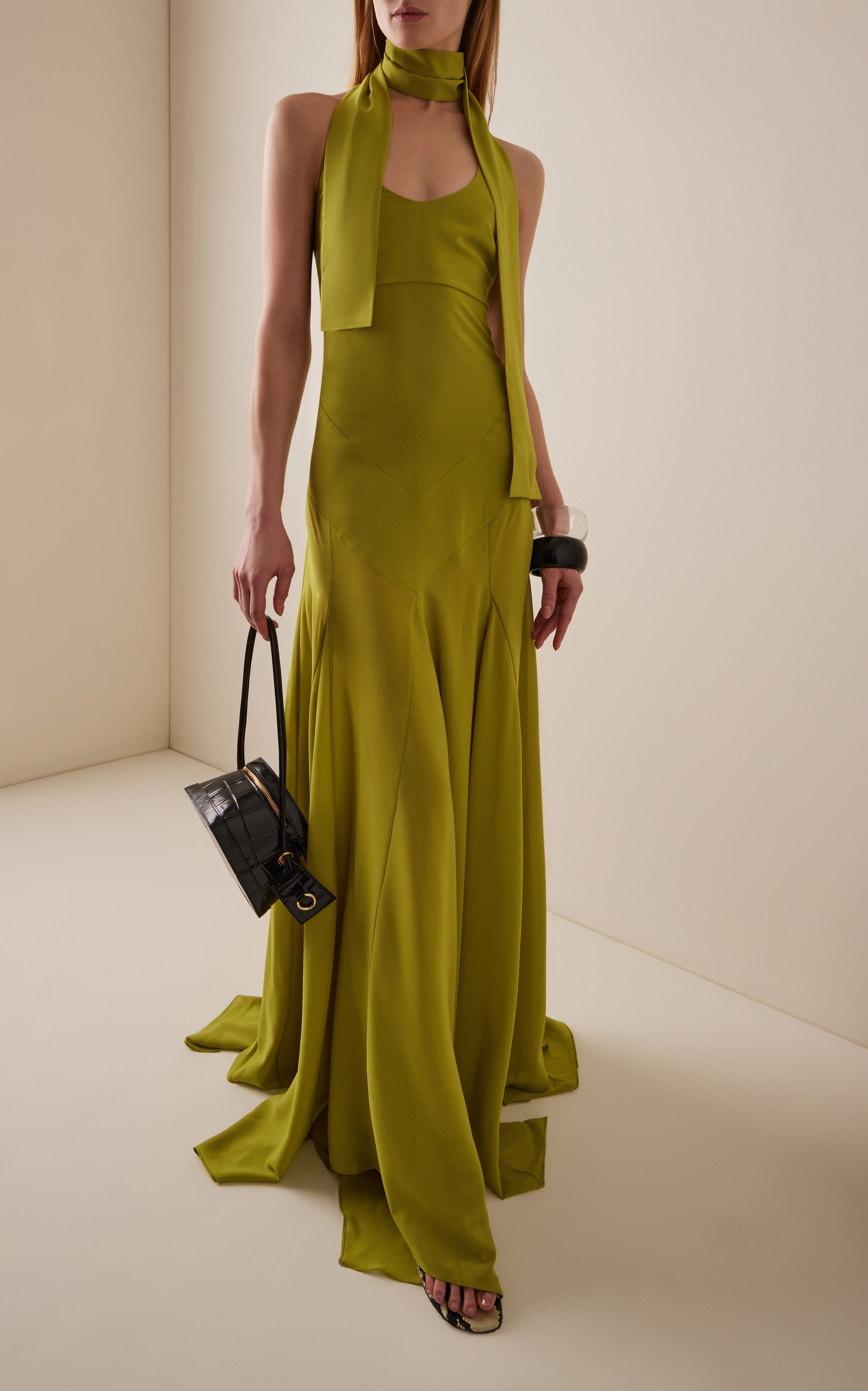 Exclusive Raye Scarf-Detailed Midi Halter Dress | Moda Operandi (Global)