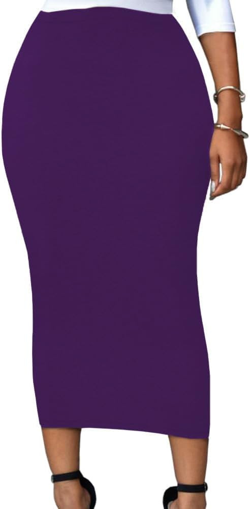 Lrady Women's High Waist Bodycon Maxi Pencil Skirt | Amazon (US)
