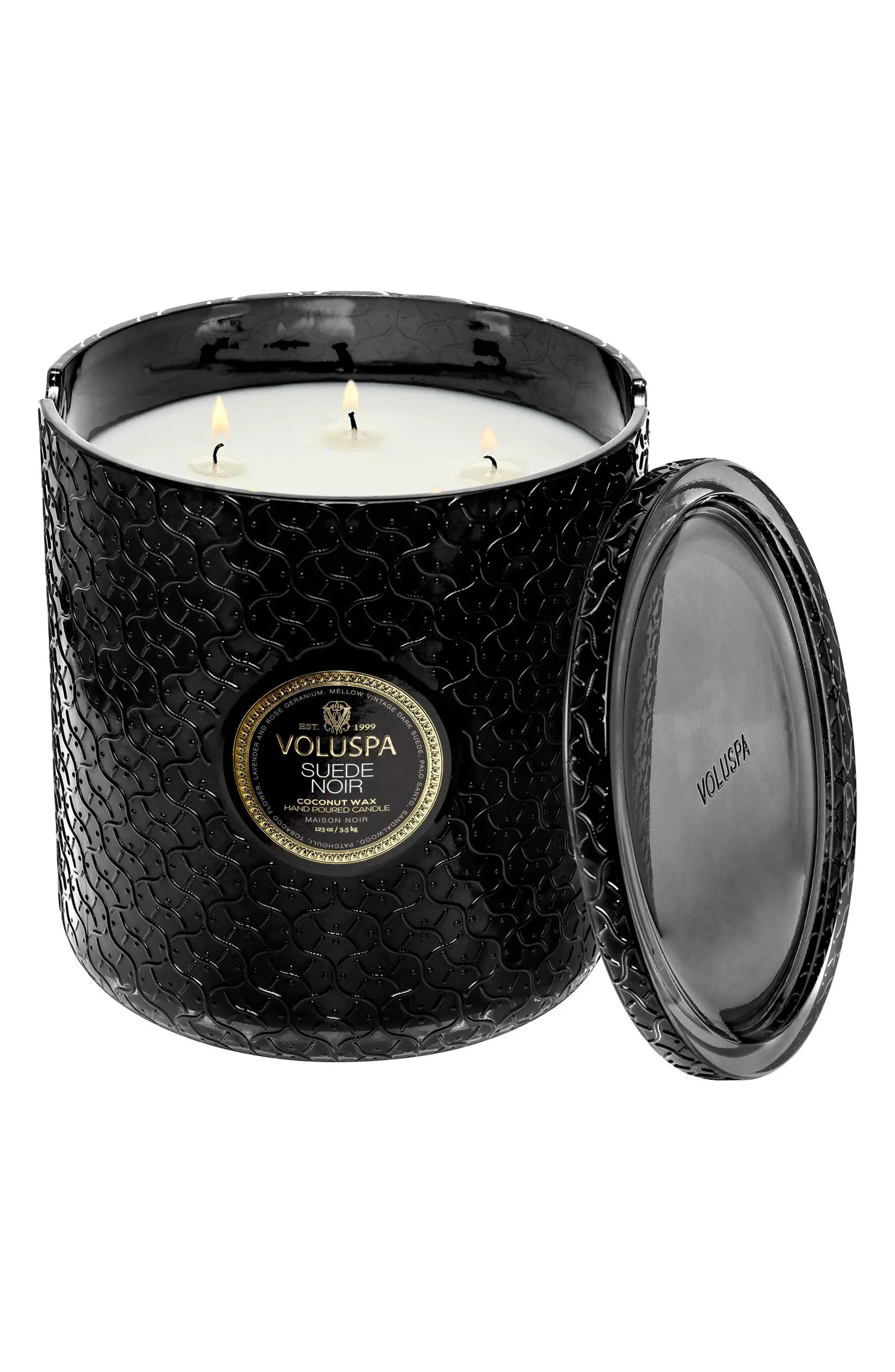 Suede Noir Five-Wick Hearth Candle | Nordstrom