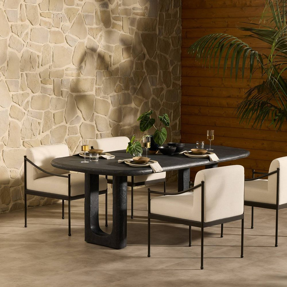 Bentonville Indoor/Outdoor Concrete Dining Table (84") | West Elm (US)
