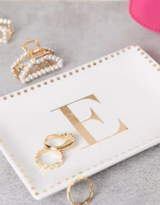 Candlelight initial E trinket tray | ASOS UK