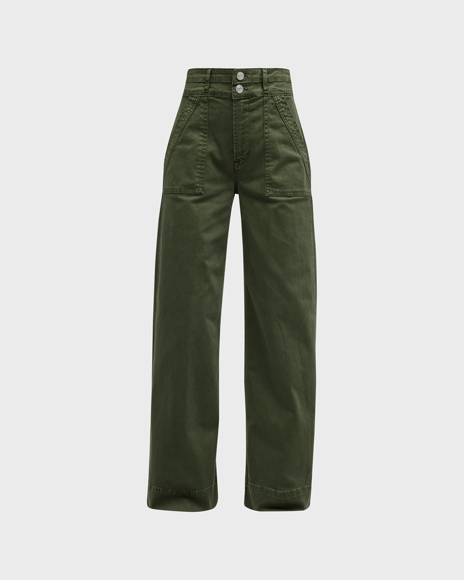Cropped Slim Denim Palazzo Pants | Neiman Marcus