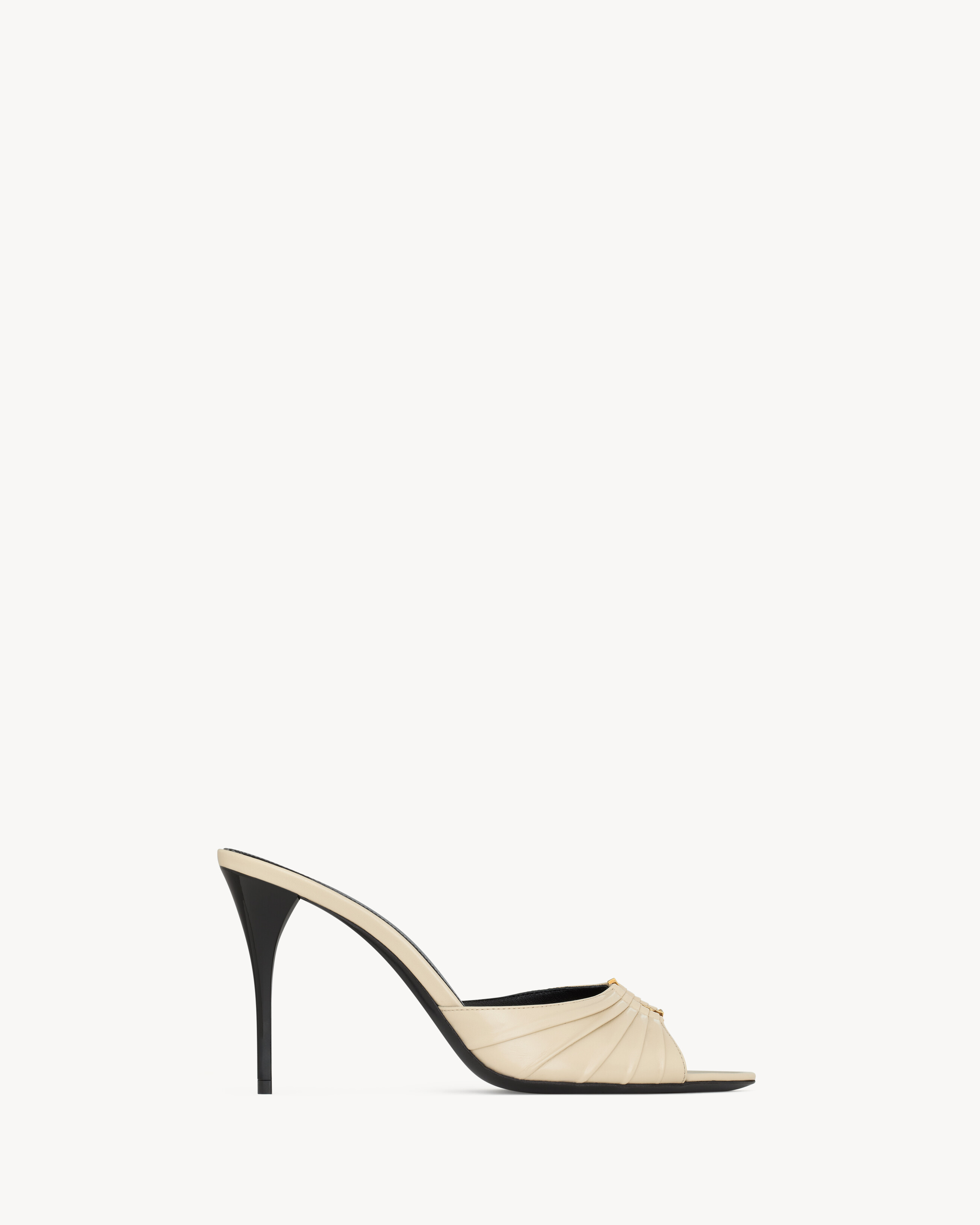 Saint Laurent Babylone Mules In Smooth Leather - White - Women - 39.5 | Saint Laurent Inc. (Global)