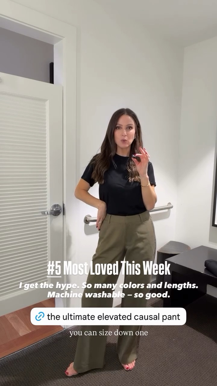 you can size down one  #5 Most Loved This Week I get the hype. So many colors and lengths. 
Machine washable — so good. The ultimate elevated casual pant