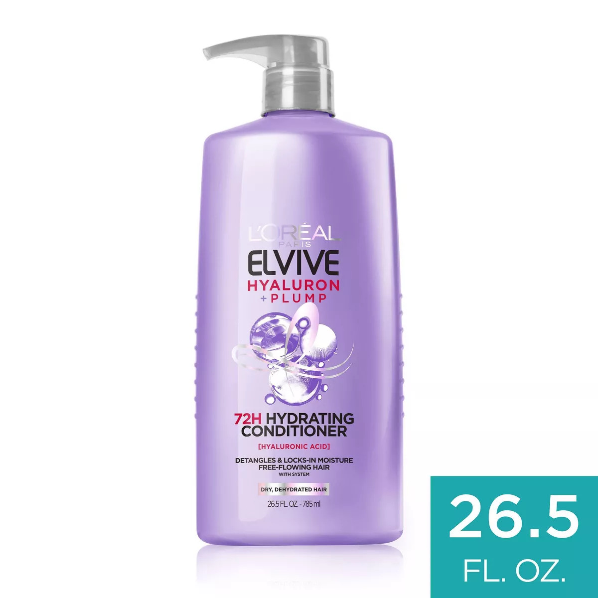 L'Oreal Paris Elvive Hyaluron Plump Hydrating Conditioner for Dry Hair - 26.5 fl oz | Target