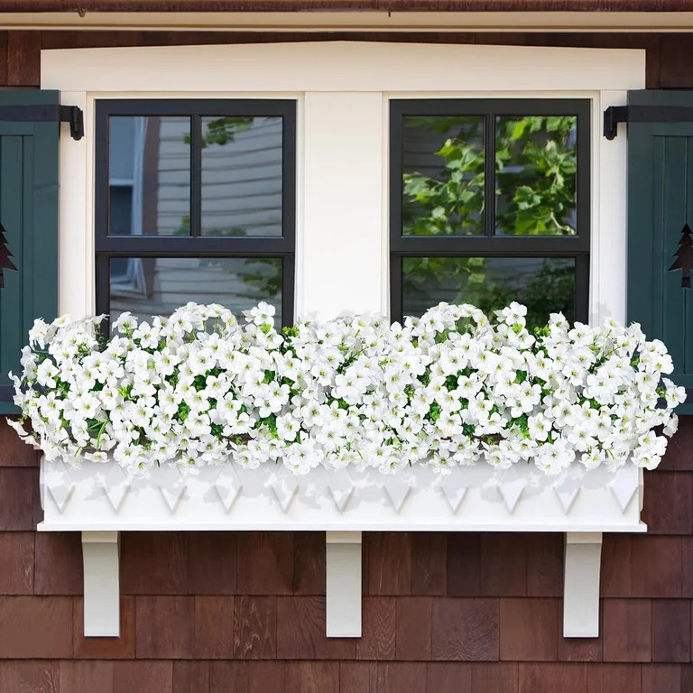 Waipfaru Artificial Flowers for Outdoors Fake Plants Outside Decoration, 12 Bundles UV Resistant ... | Walmart (US)