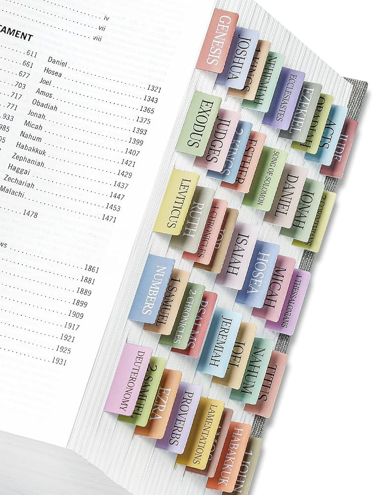 Bible Tabs for Women & Men, Bible Book Tabs for Study Bible, Large Print Repositionable Bible Ind... | Amazon (US)