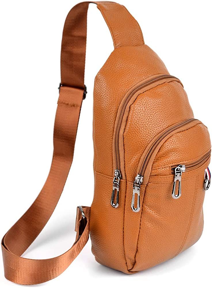 Westend Synthetic Leather Crossbody Sling Bag Backpack with Adjustable Strap | Amazon (US)