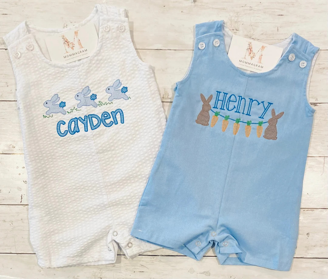 Personalized Easter Outfit, Baby Boy Easter Outfit, Monogrammed Easter Jon Jon, Outfit for Spring... | Etsy (US)