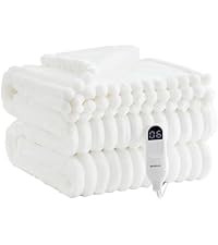Bedsure GentleSoft Electric Blanket Twin - Soft Ribbed Flannel Heated Blanket, Heating with 10 Ti... | Amazon (US)