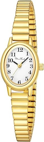 Diaofendi 3 Sizes (S/M/L) Small Gold Watches for Women - Fit 5"-8" Expansion Band, Valentine's Da... | Amazon (US)