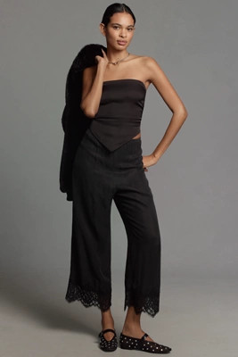 Mare Mare Lace Hem Pull-On Pants | Anthropologie (US)