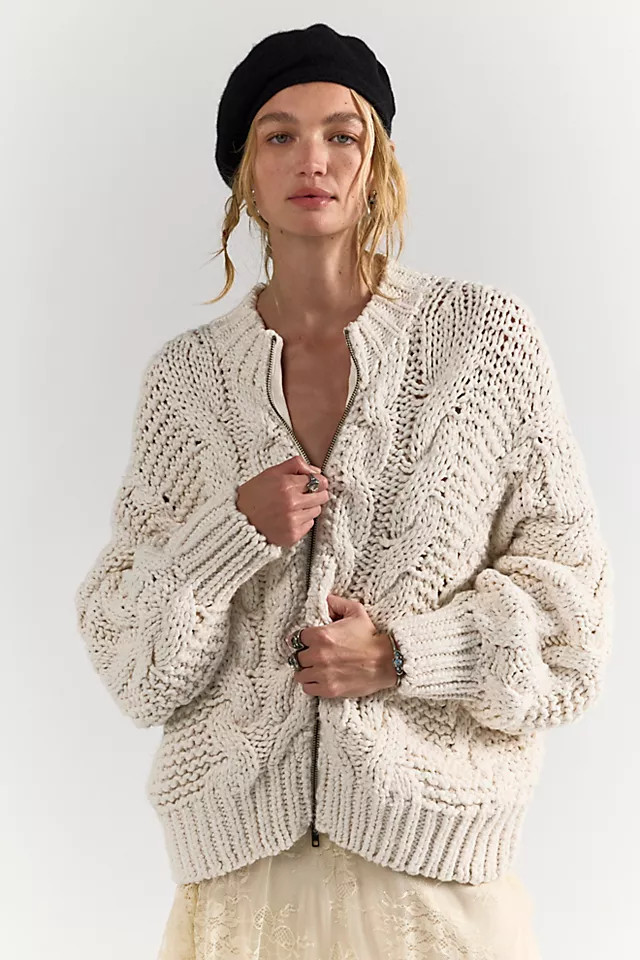 Lola Cable Knit Cardi | Free People (Global - UK&FR Excluded)
