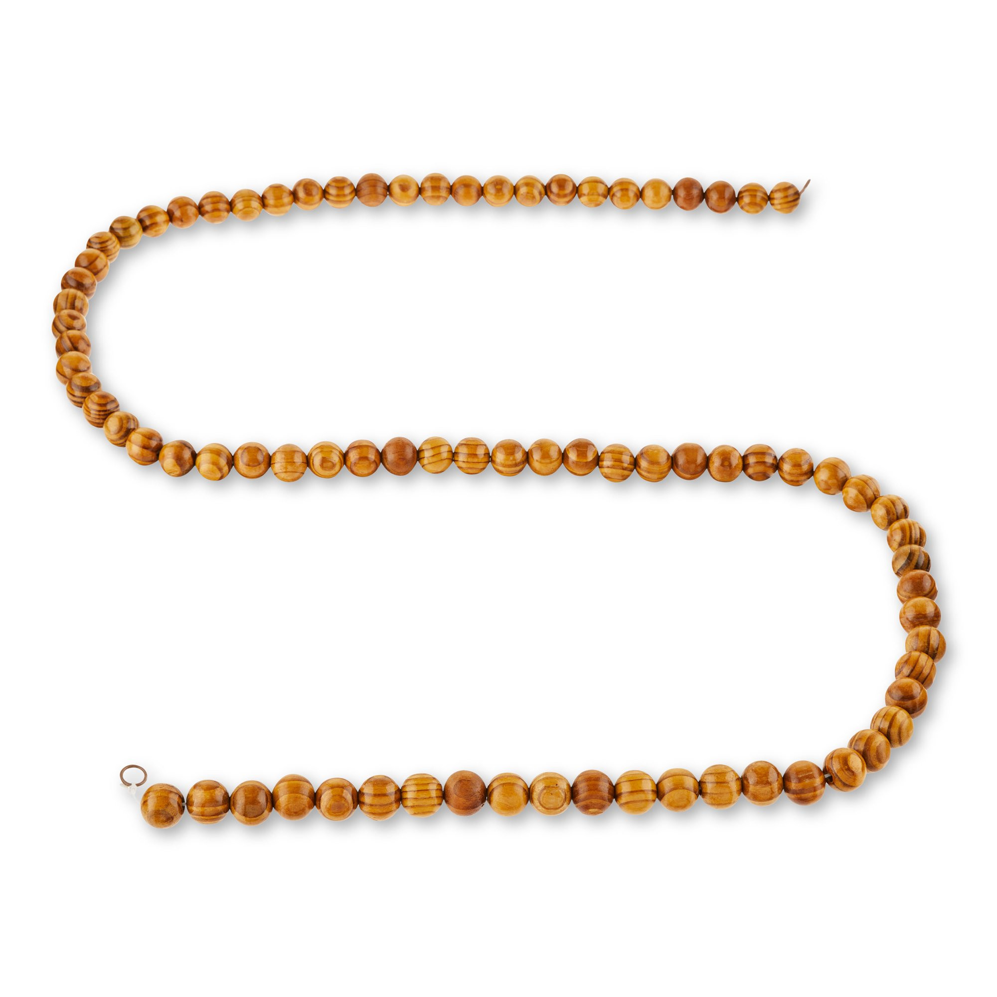 Brown and Natural Decorative 25mm Wood Bead Garland, 6 ft, by Holiday Time | Walmart (US)