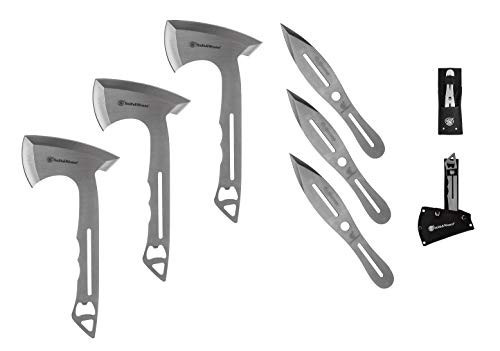 Smith & Wesson 8in Throwing Knives and 10in Axes Combo with Full Tang Stainless Steel Design, Bottle Opener and Nylon Sheaths for Recreation and Competition | Amazon (US)